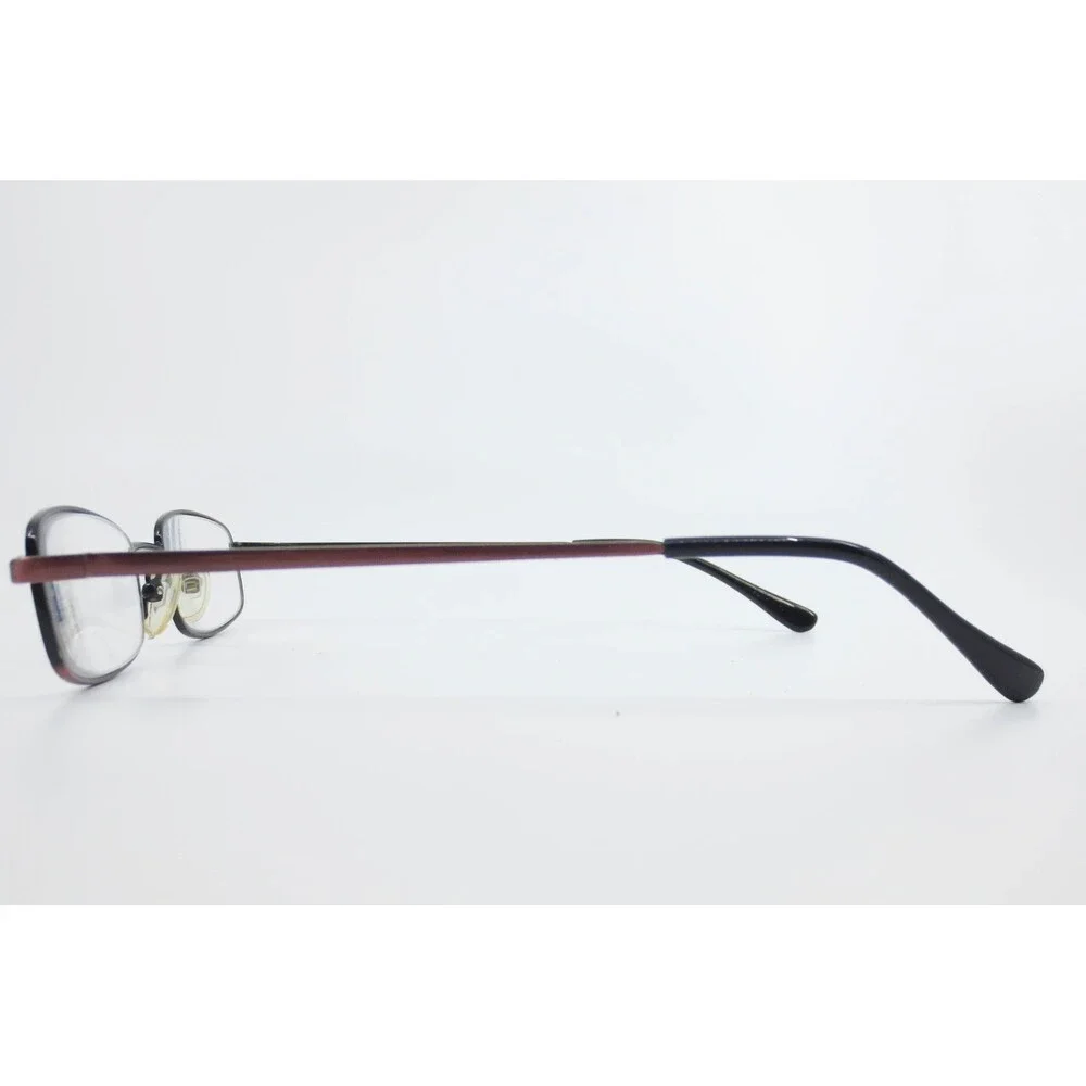 Fission 17 BURG Eyeglasses Burgundy Black Rectangular Frame 49-19-140 Eyewear